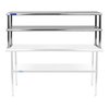 Amgood 12in X 72in Stainless Steel Double-Tier Shelf AMG DOS-1272
